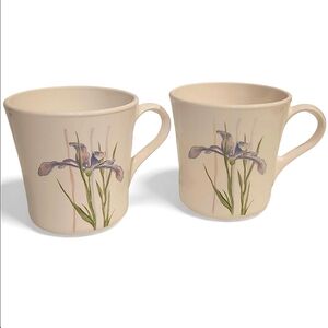 Lot of 2 Vintage Corningware Shadow Iris Coffee or Tea Mugs
